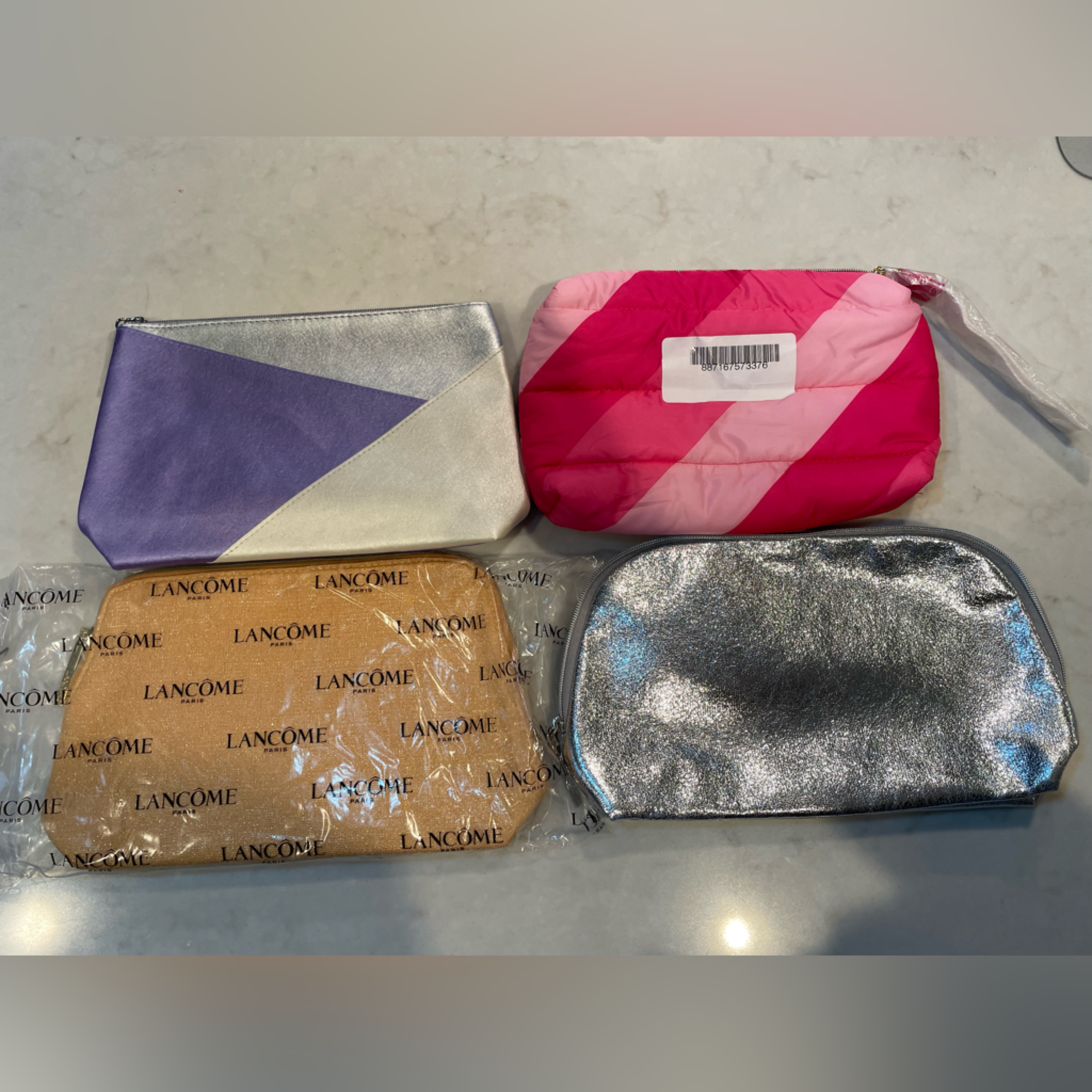 Brand New Lancmeeste Lauder Makeup Cosmetic Bag Set Case Pouch Of 4